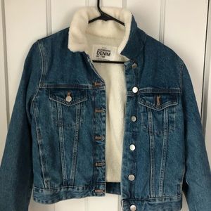 Zara Women’s fleece padded jean jacket